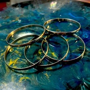 Silver tone Bangle Bracelets